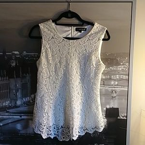 Acom No. 9. White lace top.